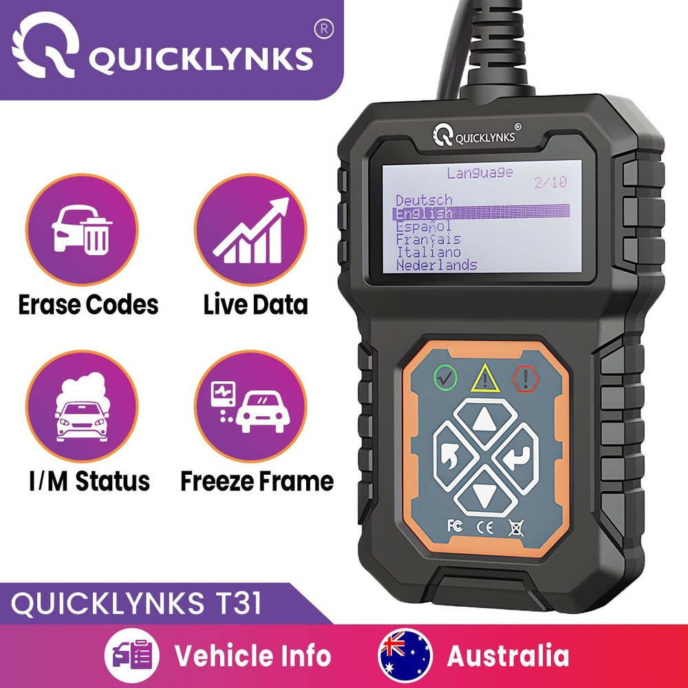 T31 OBD2 Scanner Car Diagnostic Tool Vehicle Code Reader Auto Check Engine Fault