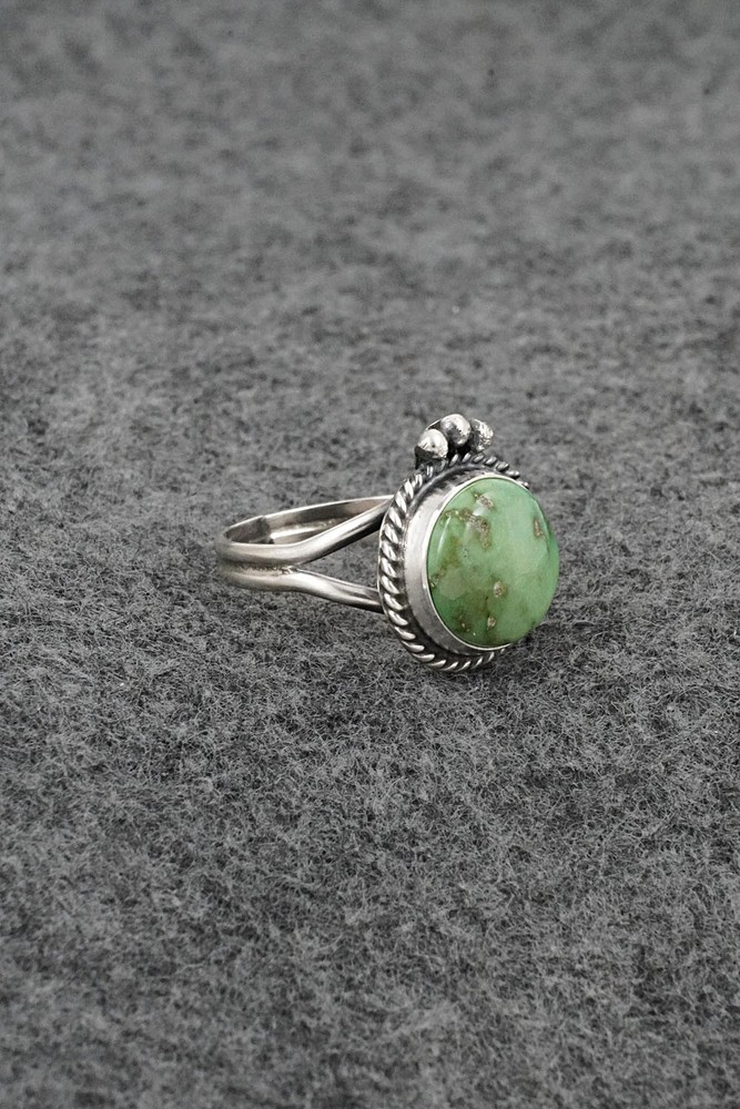 Turquoise & Sterling Silver Ring - Rosemary Saunders - Size 7