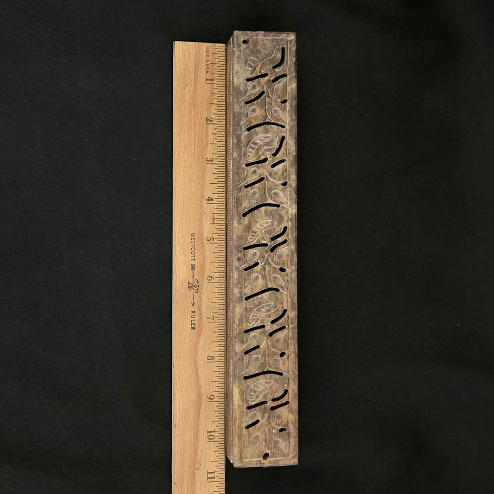 Soapstone Incense Burner Stick Holder Box Hinged Lid 10½" Long Unbranded Issues