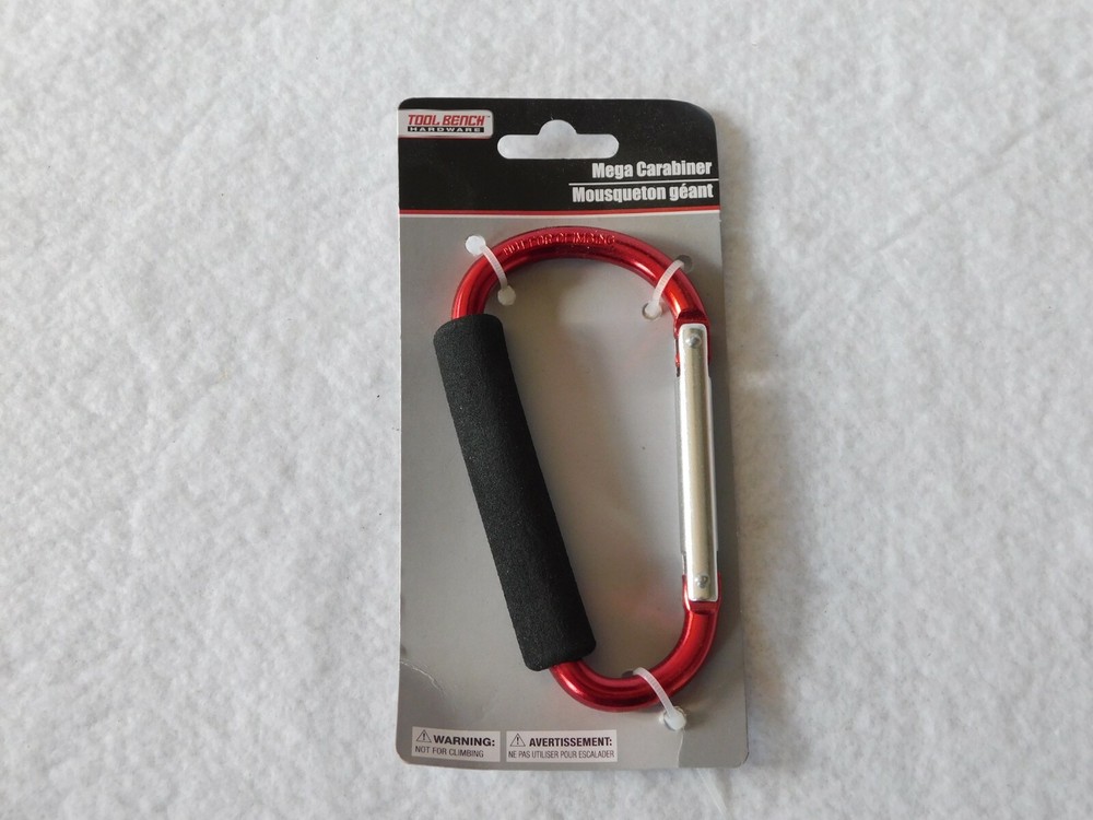 Tool Bench Hardware Red Mega Carabiner New