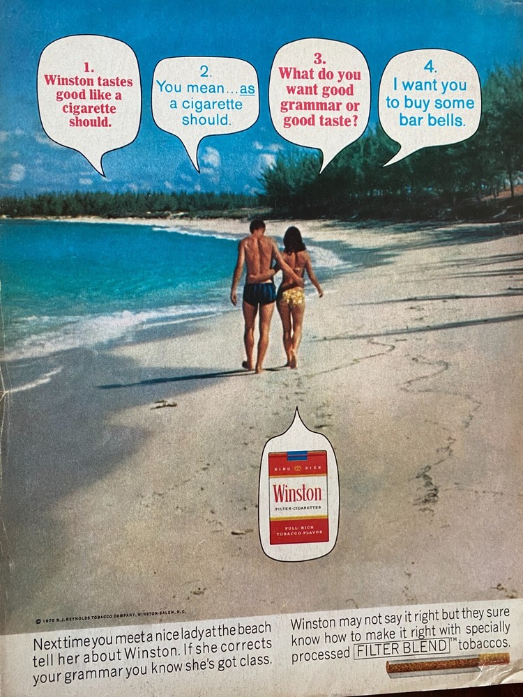 Winston Cigarettes, Full Page Vintage Print Ad
