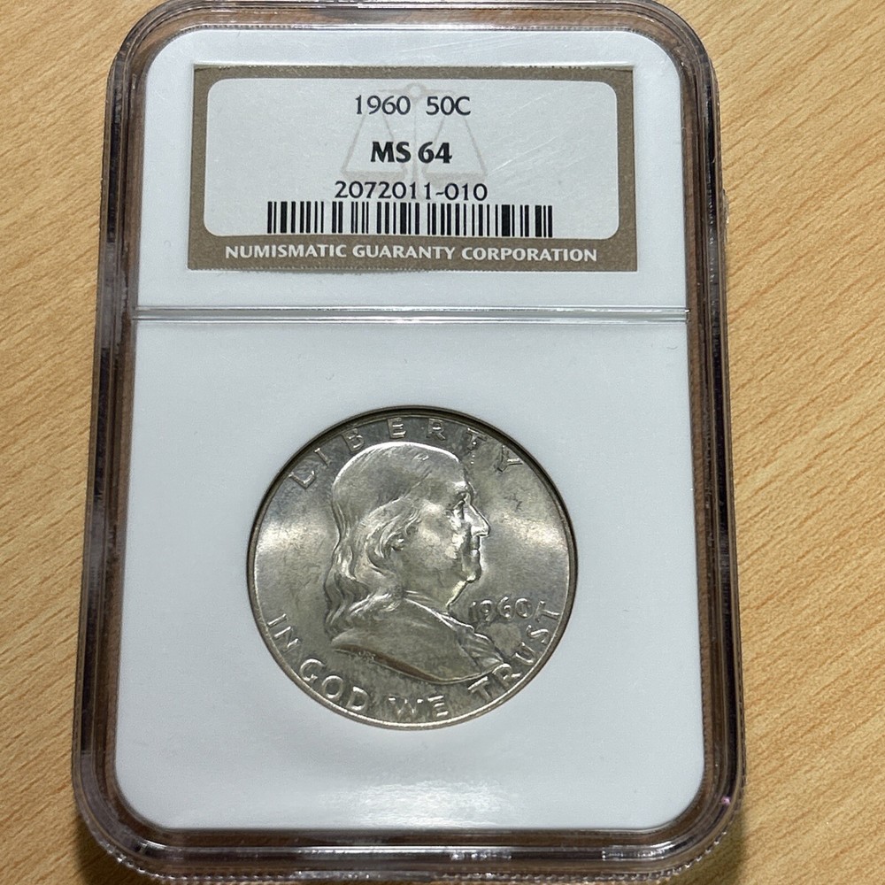 1960 Silver Franklin Half Dollar NGC MS64 Uncirculated