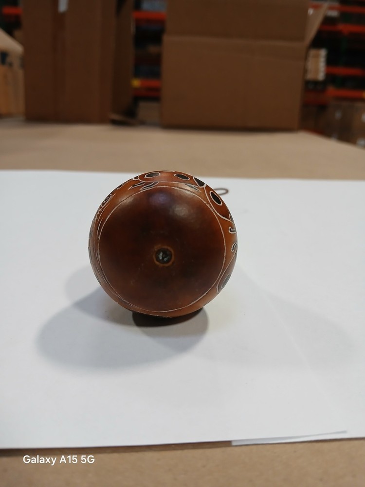 Hand-carved/Decorated Peruvian Gourd Ornament Peru