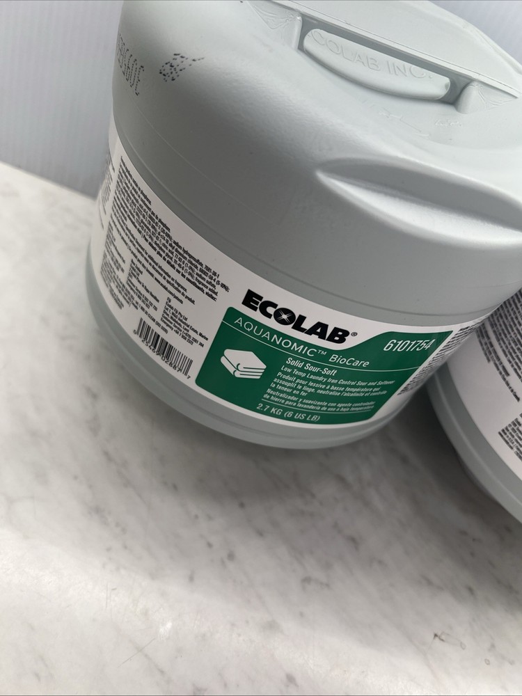 (2) Ecolab 6101754 Aquanomic Biocare Solid Sour-Soft | 6lbs Unit