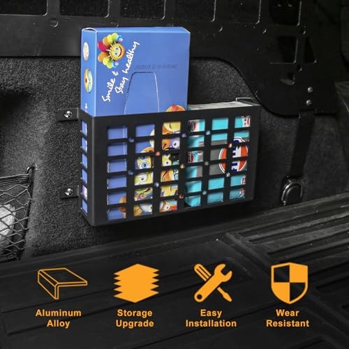 2 Pieces Universal Metal Car Storage Box, Small Cargo Pocket Molle Panel Frame