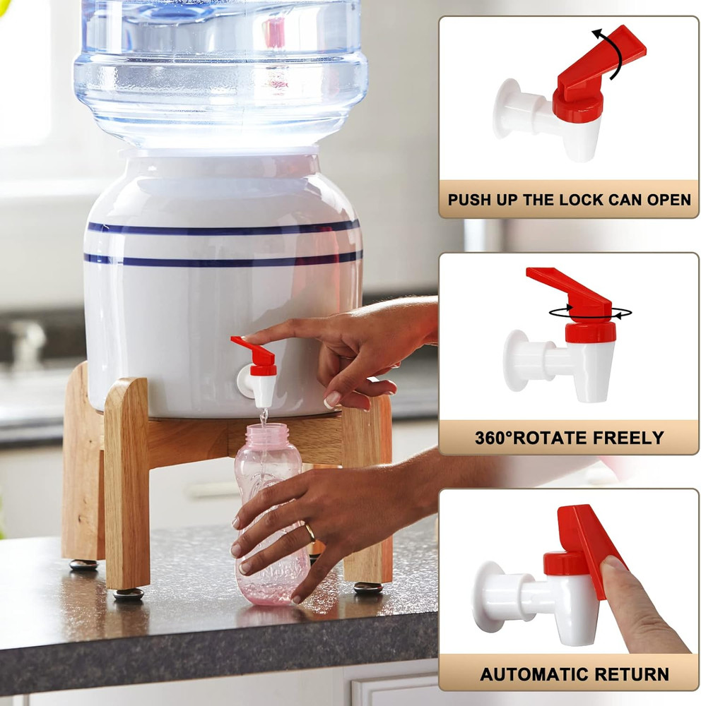 4Pcs Replacement Cooler Faucet 2 Red and 2 Blue Internal Thread Plastic Spigot