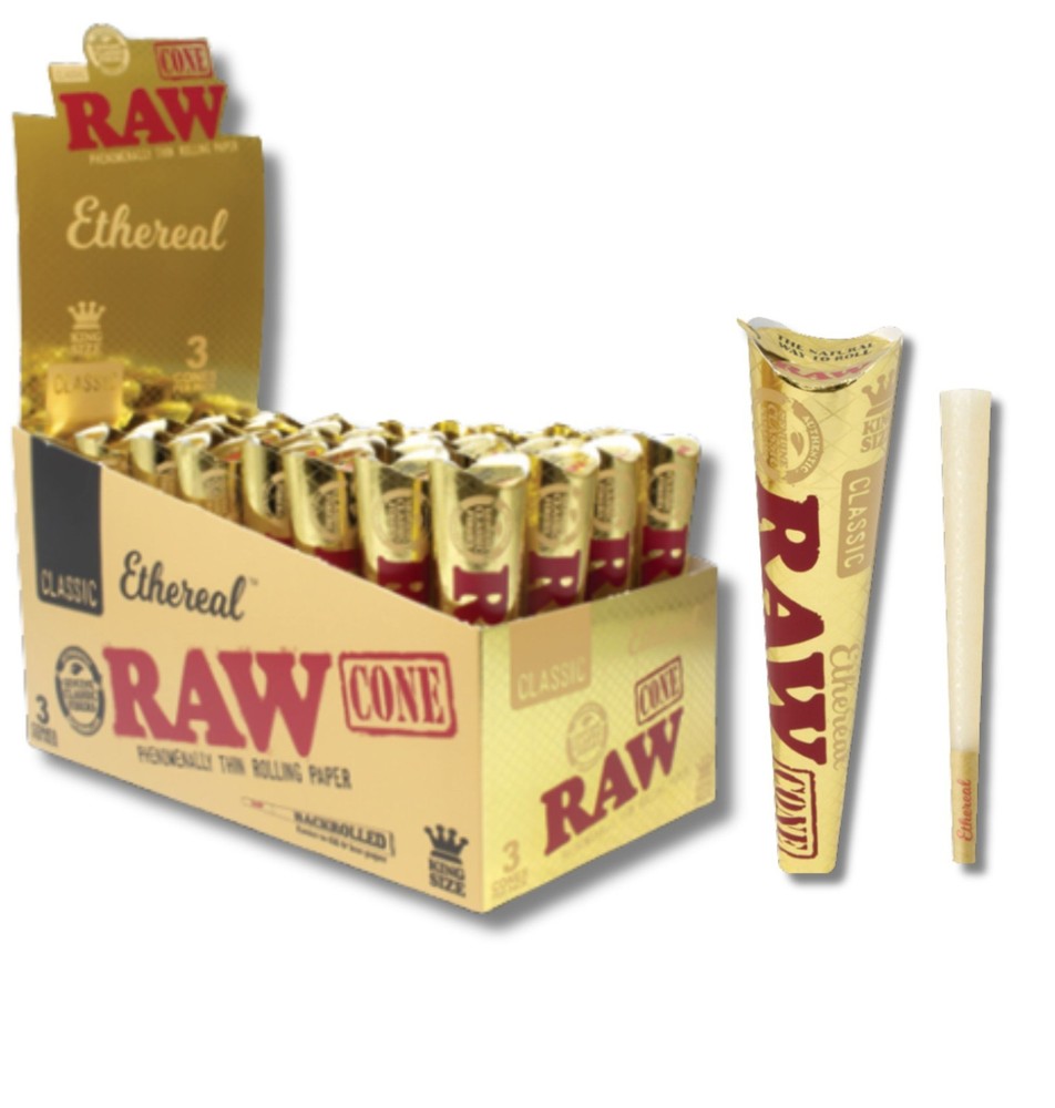 RAW Ethereal Cones King Size - Pre Rolled (Full Box)