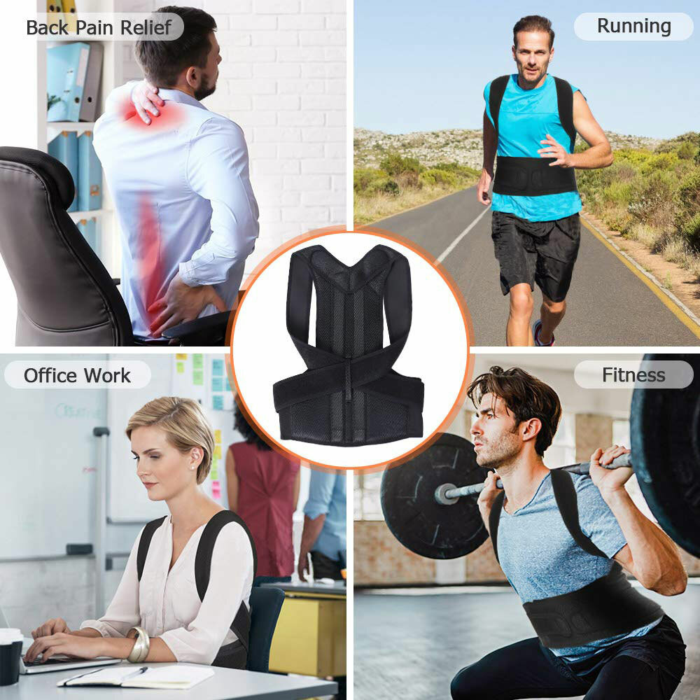 Back Brace Posture Corrector Adjustable Upper Back Brace for Clavicle to Support