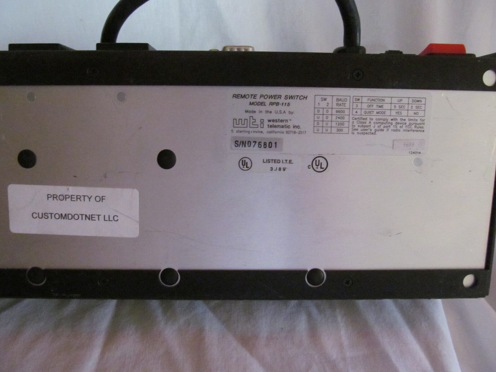 WTI Remote Power Switch RPB-115 Mountable Works