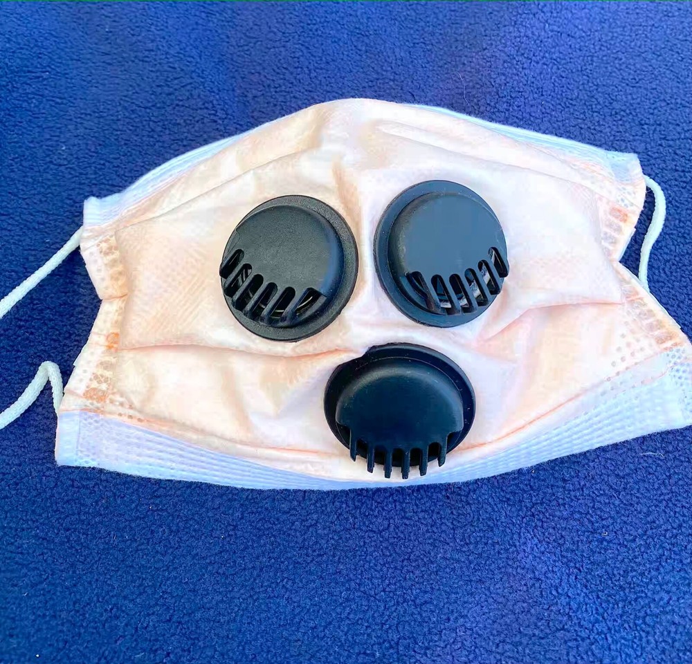 Face mask with Removable 1-Way Exhaust Valve