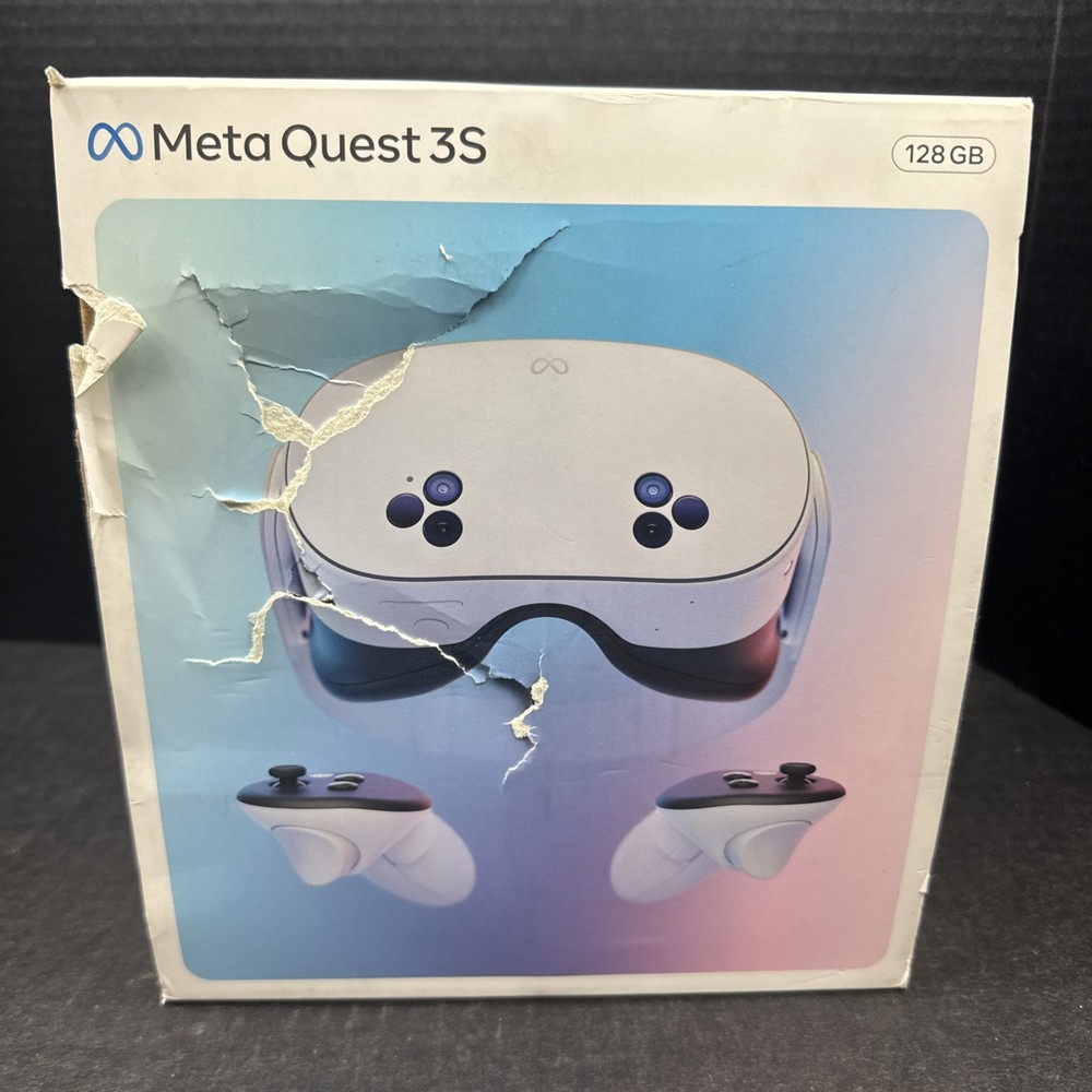 Meta Quest 3S 128GB Virtual Reality Headset with Controllers, Used!