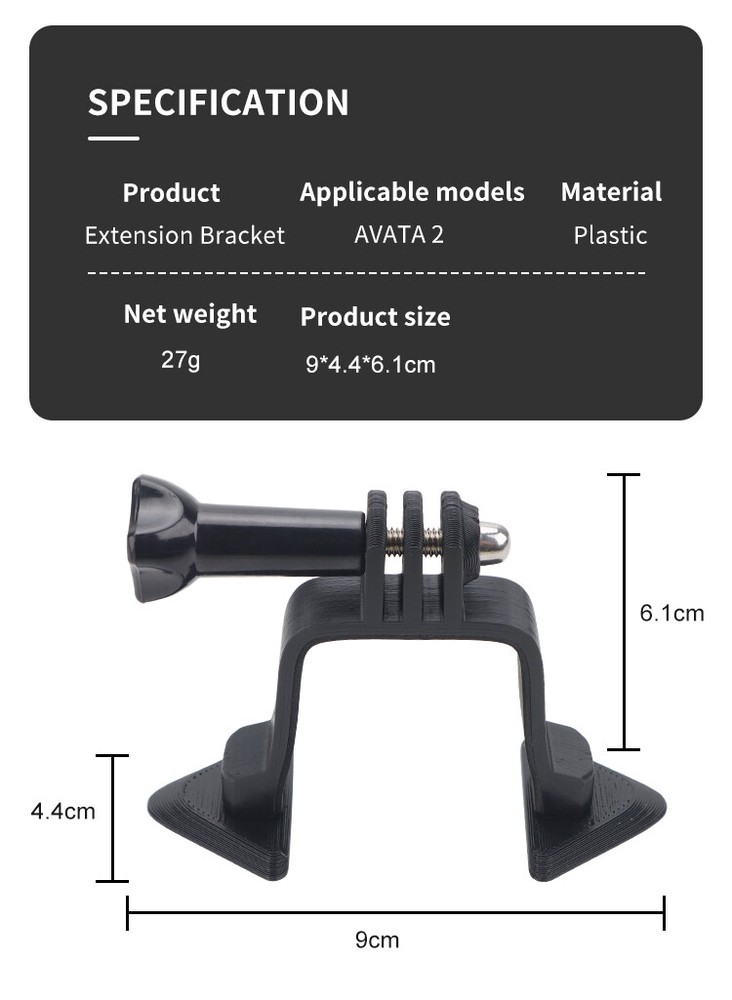 For DJI Avata 2 Transit Camera Transfer Sport Camera Upper Expansion Bracket