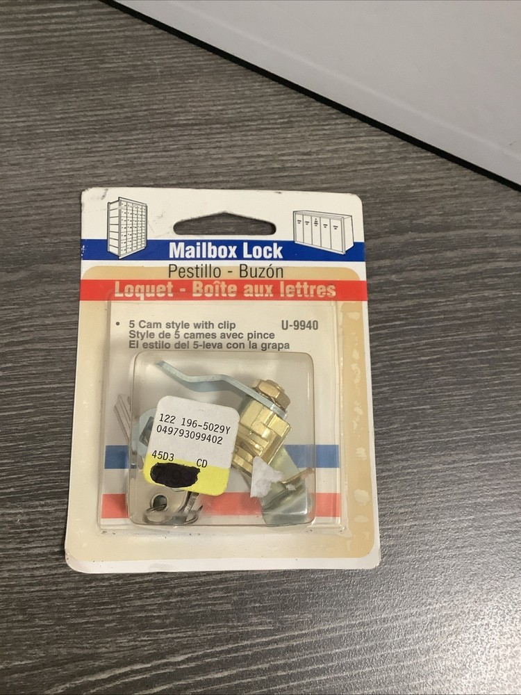 Prime-Line U 9940 ~ Mailbox Lock Replacement ~ Multipurpose Mailbox CAM Lock NOS