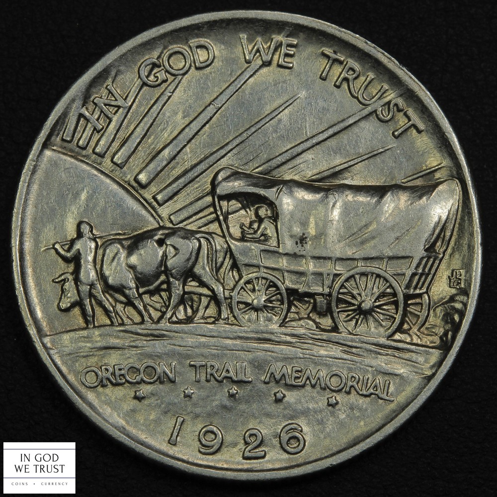 1926 S Oregon Trail Commemorative Silver Half Dollar 50C