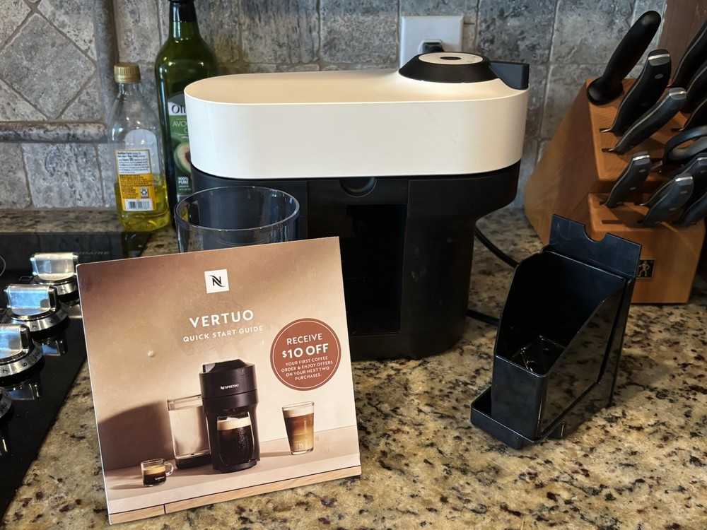 Nespresso Vertuo Pop + Coffee Machine White Black Espresso