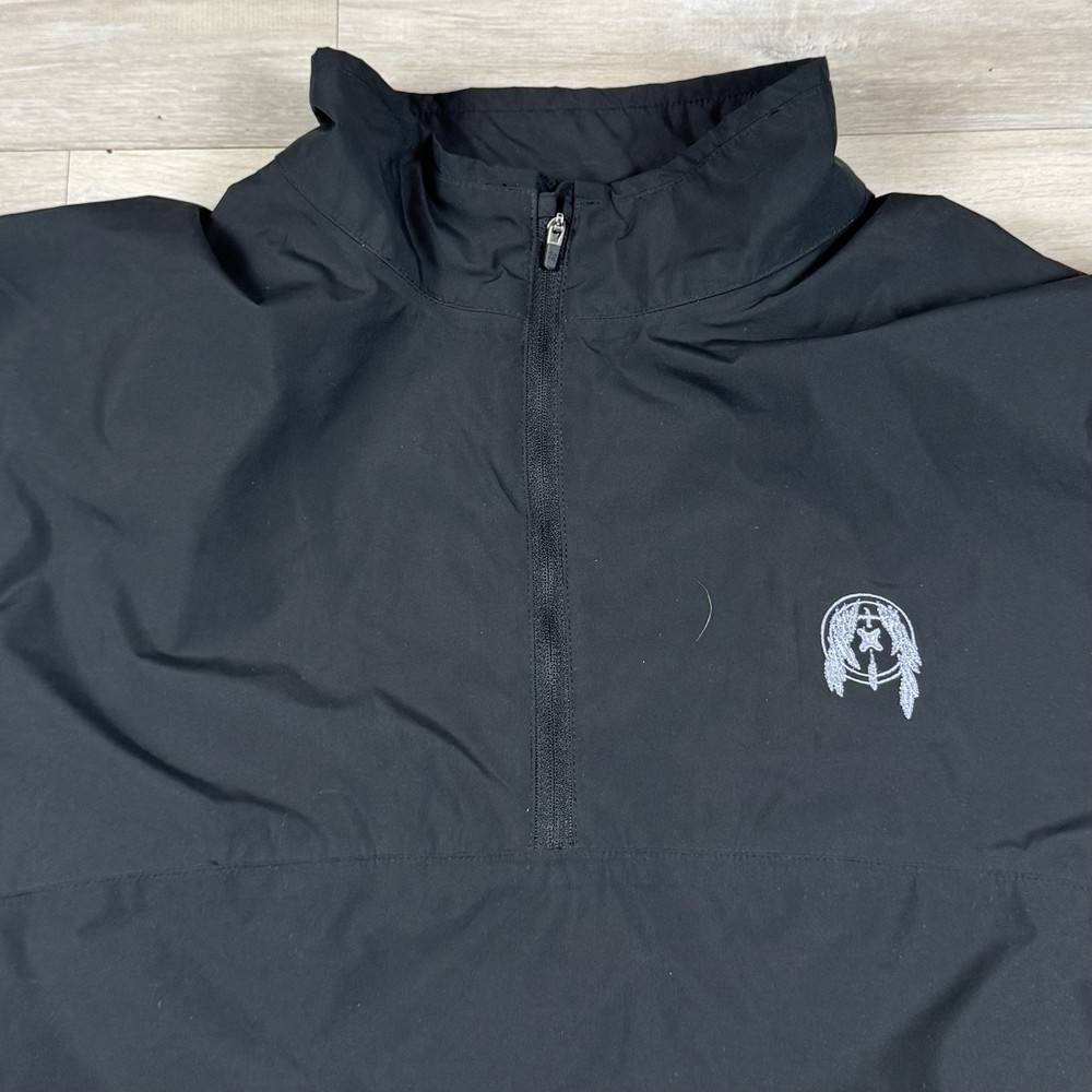 Zero Restriction Golf Quarter Zip Short Sleeve Performance Pullover Black Mens L