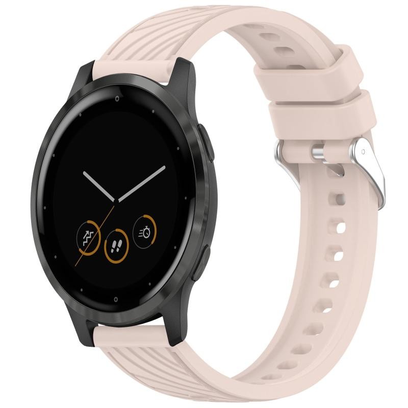Garmin Vivoactive 4S Silicone Strap 18mm Stripe Texture Pink