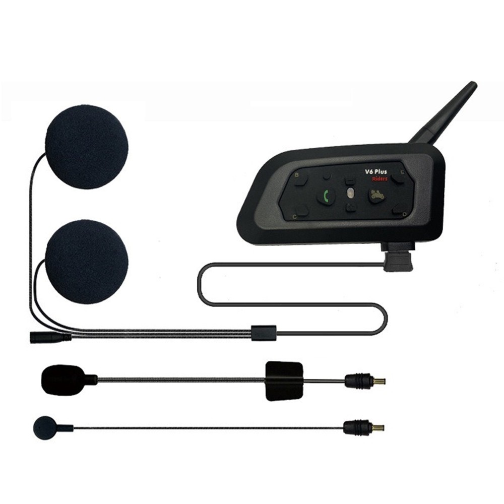 Intercom For Motorcycle Helmets V6 Plus With Bluetooth