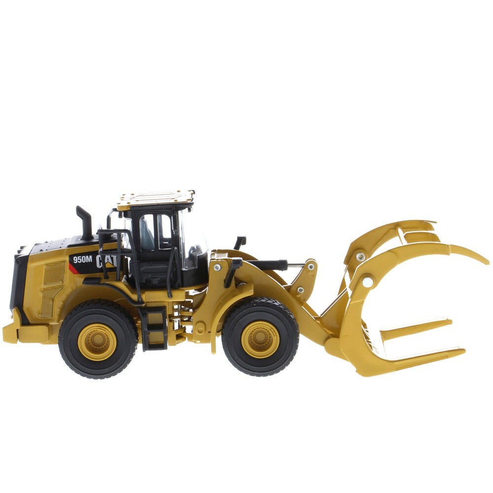 CAT 950 M Wheel Loader w/ Log Fork & Bucket 1:64 Scale - Diecast Masters 85635