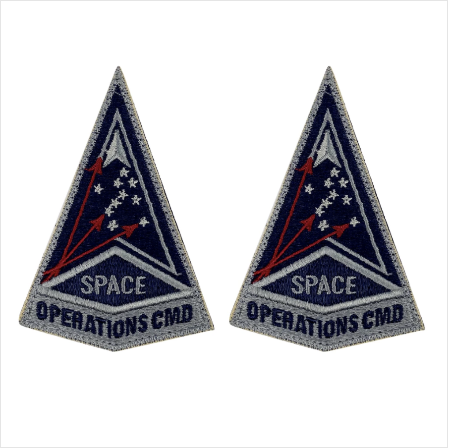 GENUINE U.S. SPACE FORCE PATCH SPACE OPERATIONS COMMAND WITH HOOK (1 Pair)