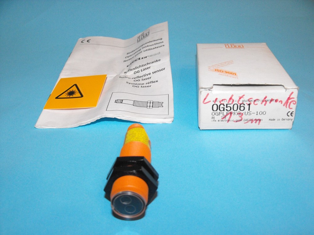 IFM EFECTOR OG5061.OGPLFPKG/US-100.reflective light barrier.NEW.