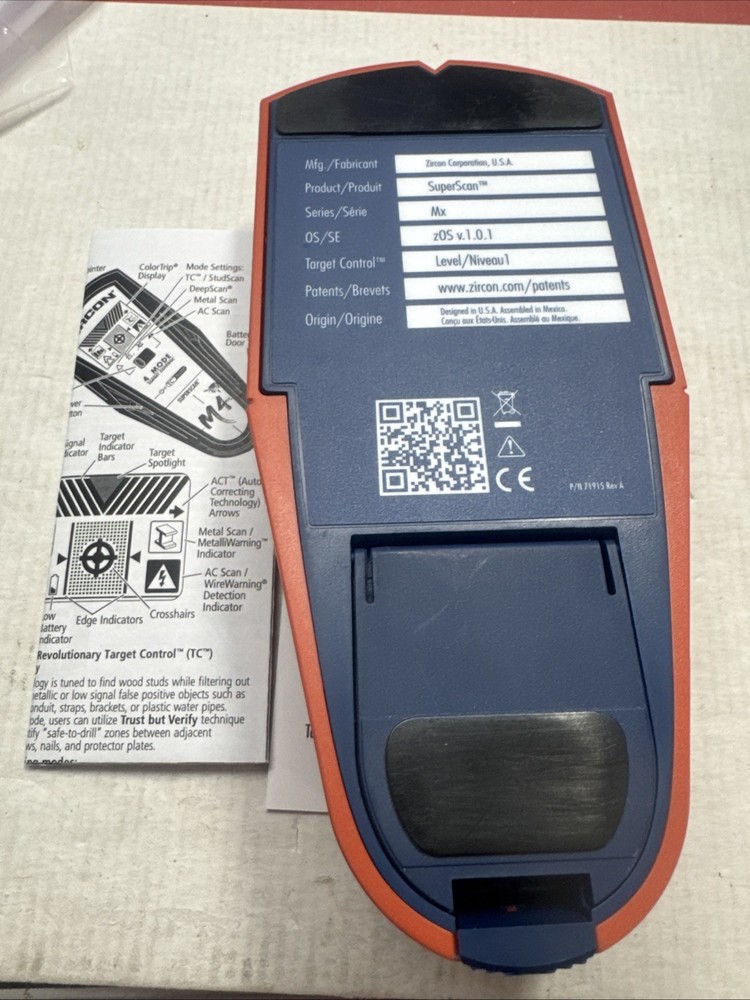 Zircon SuperScan M4 Stud Finder