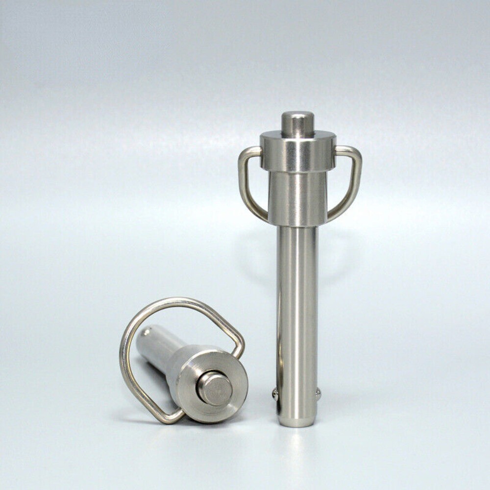 1p Quick Release Pin Bolt Ball Head Quick Lock Pin Plug w/Ring Handle Pull Steel