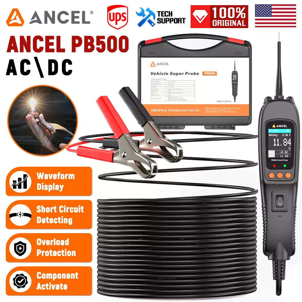 ANCEL PB500 PowerScan Electrical Probe Power 12V/24V AVOmeter Circuit Tester