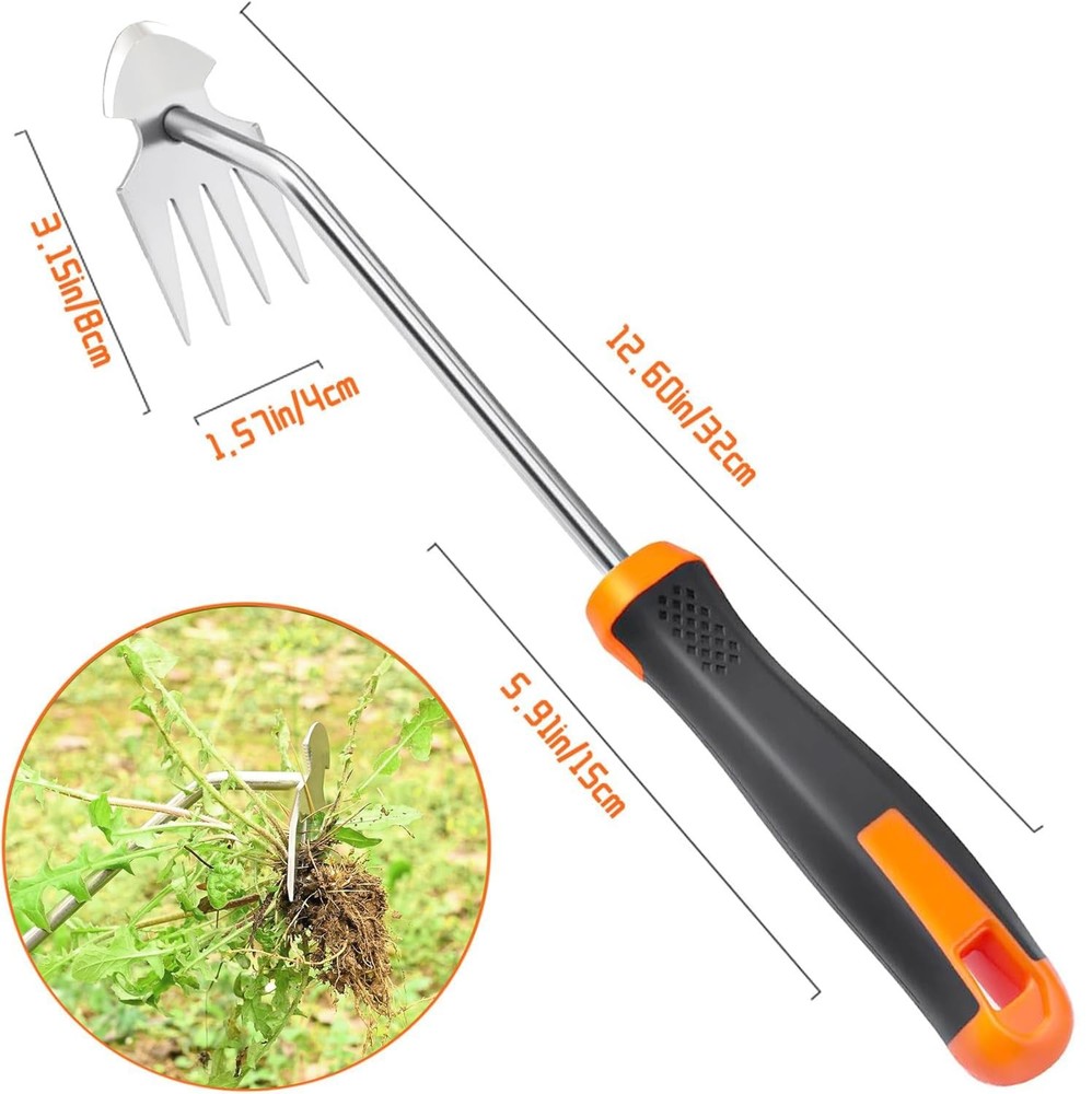 Weed Puller Tool Garden Pulling Tool, 2025 New Durable Orange