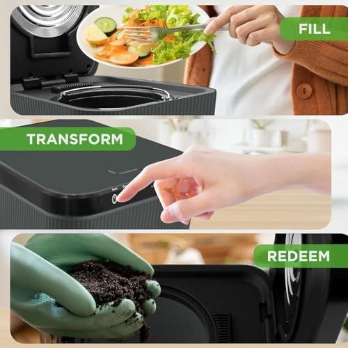 NUTRICHEF 3L ELECTRIC KITCHEN COMPOSTER COUNTERTOP AUTOMATIC - WHITE