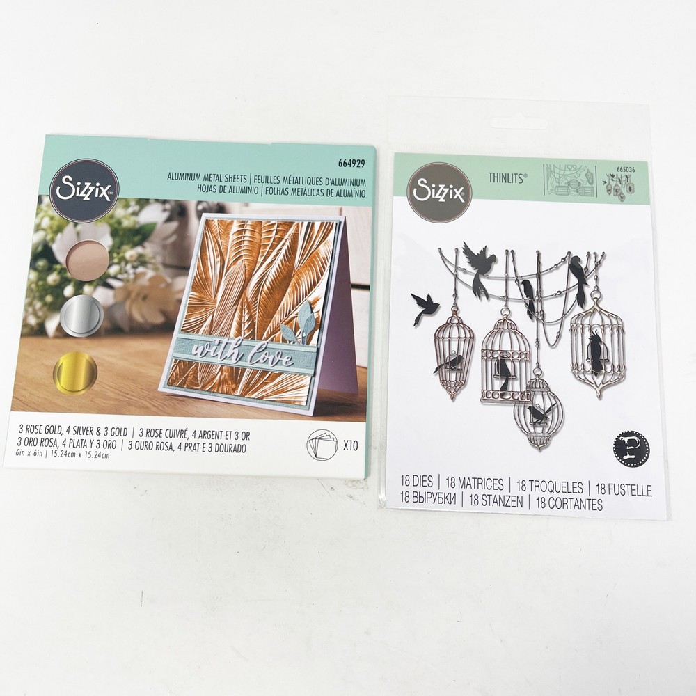 Sizzix Thinlits Bird Cage Cutting Dies Metal Sheets 665039 NEW