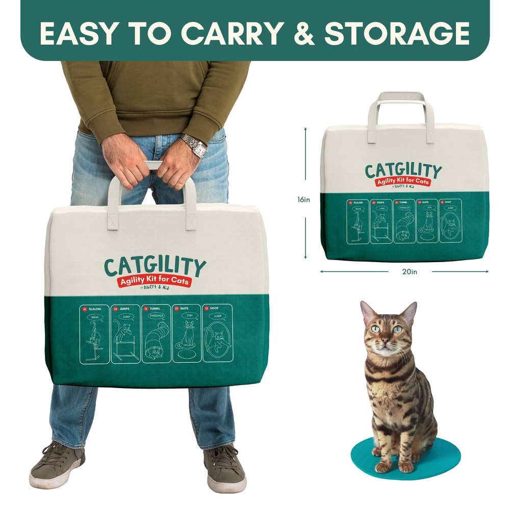CATGILITY Cat Agility Equipment + Clicker Trainer Guide – Exercise Agility Co...
