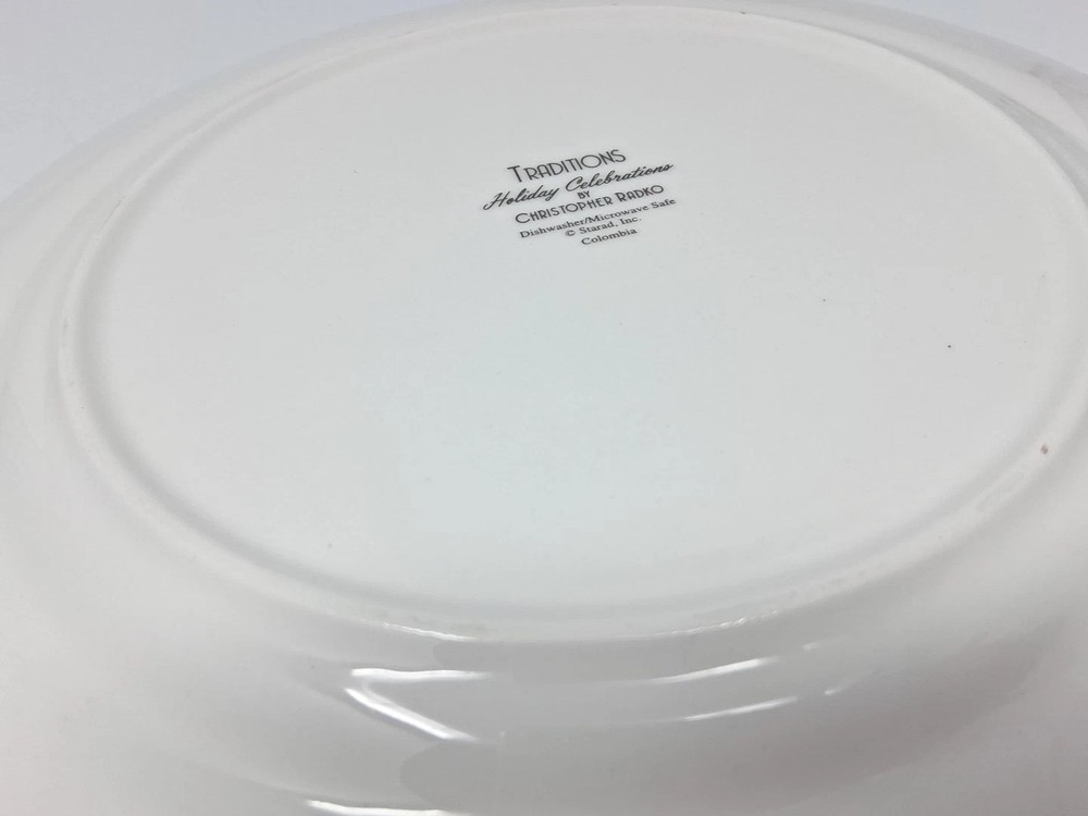 Christopher Radko Traditions Plate Dinner Christmas Replacement Accent 10.75"