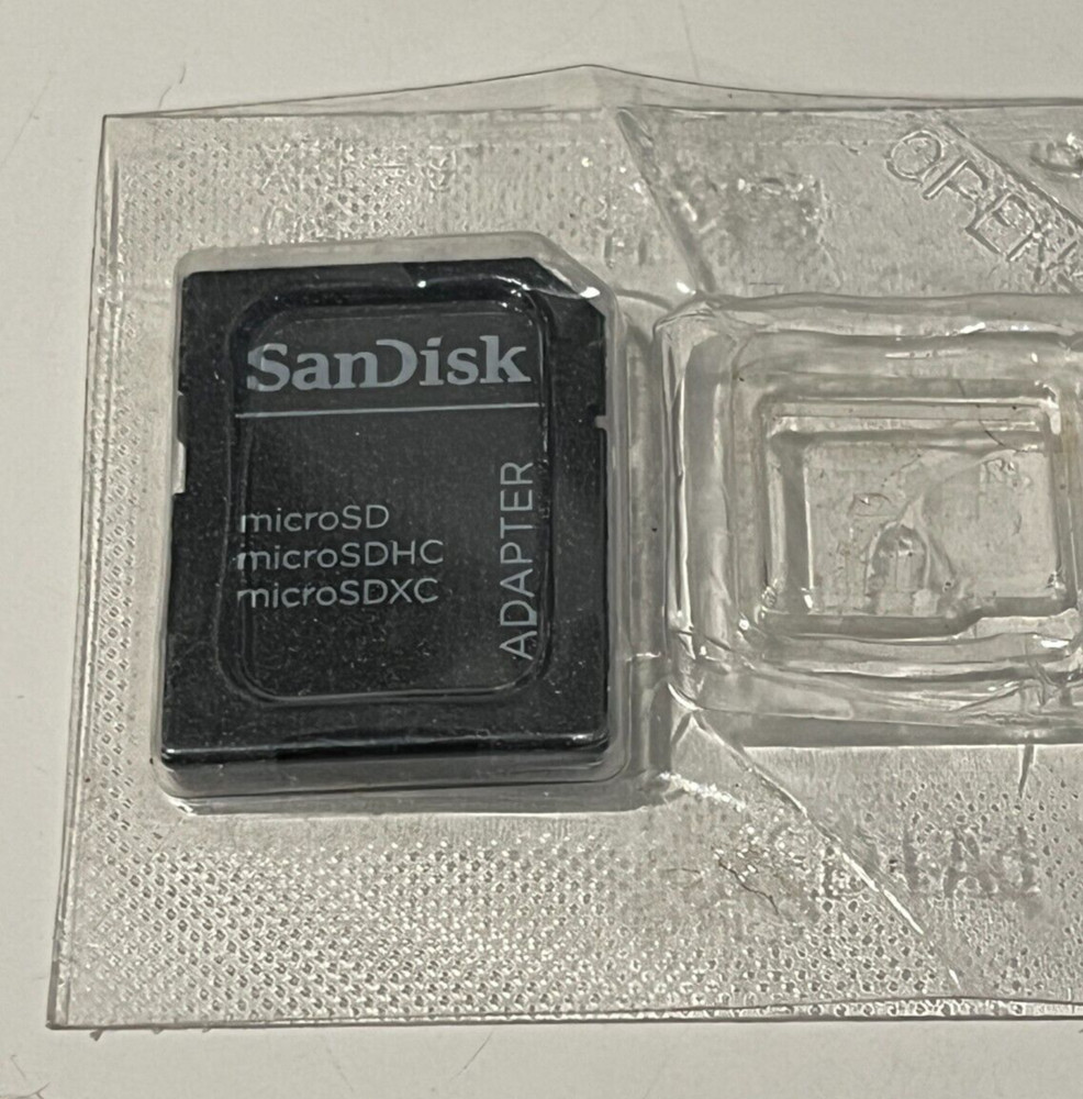 SanDisk microSD Adapter SDHC SDXC, Black Adapter Only, Unused