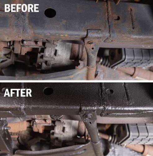 3 - Undercoating Spray Cans Rubberized Black Aerosol Stops Rust Formula
