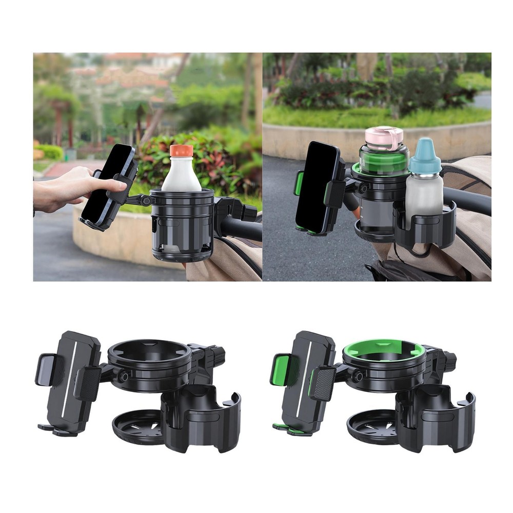 Stroller Cup Holder Strollers Storage Rack Universal Multifunctional Can Hold 2
