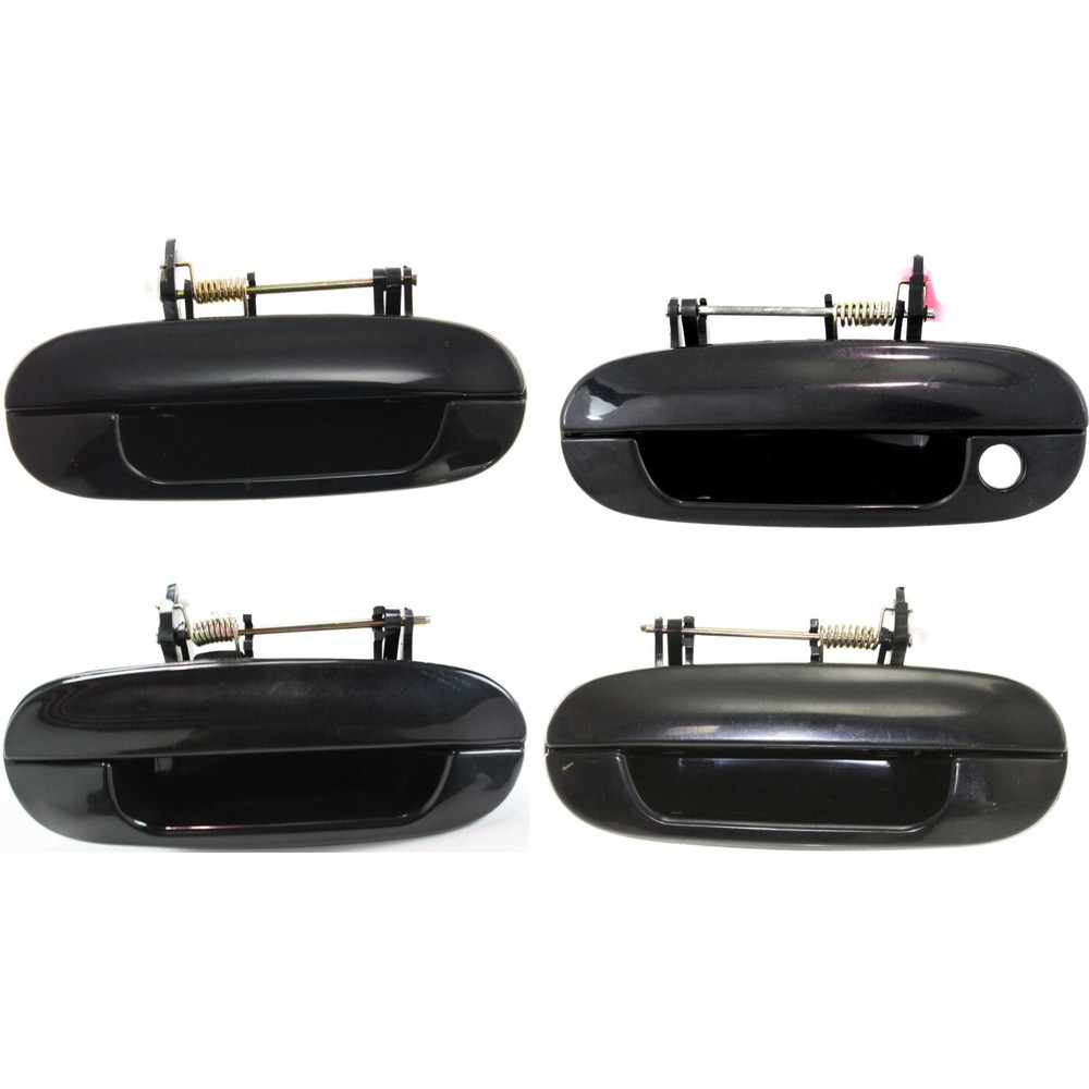 Door Handle Set For 2002-2009 Trailblazer With Driver Side Keyhole Textured 4Pc