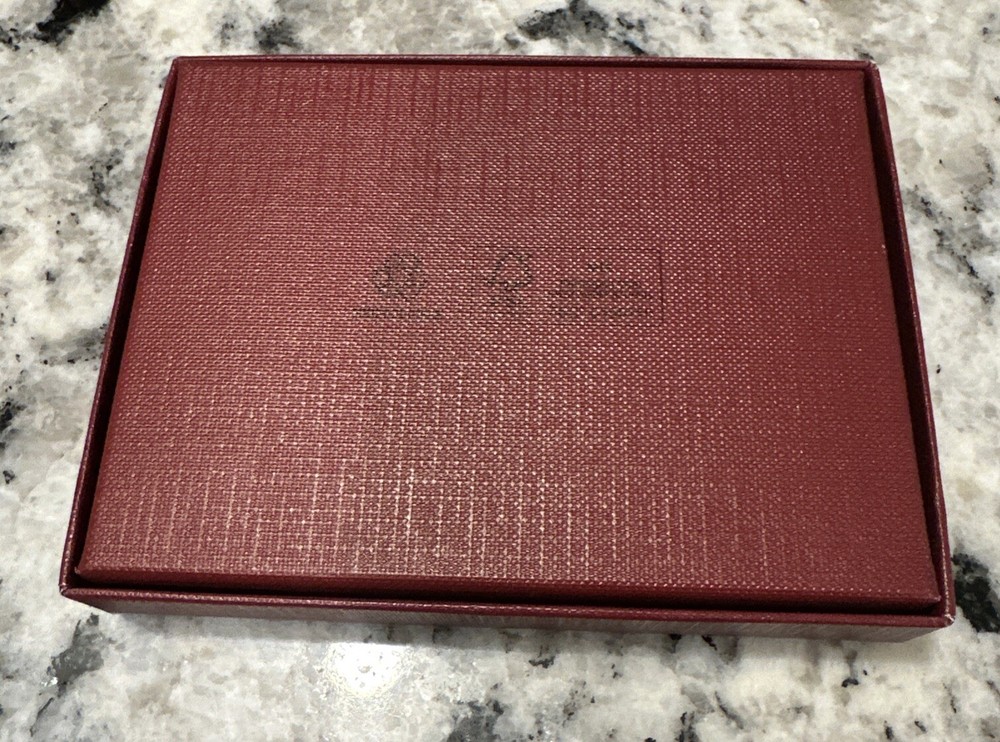 Bally Box EMPTY 5” X 3.75” RED/Burgundy