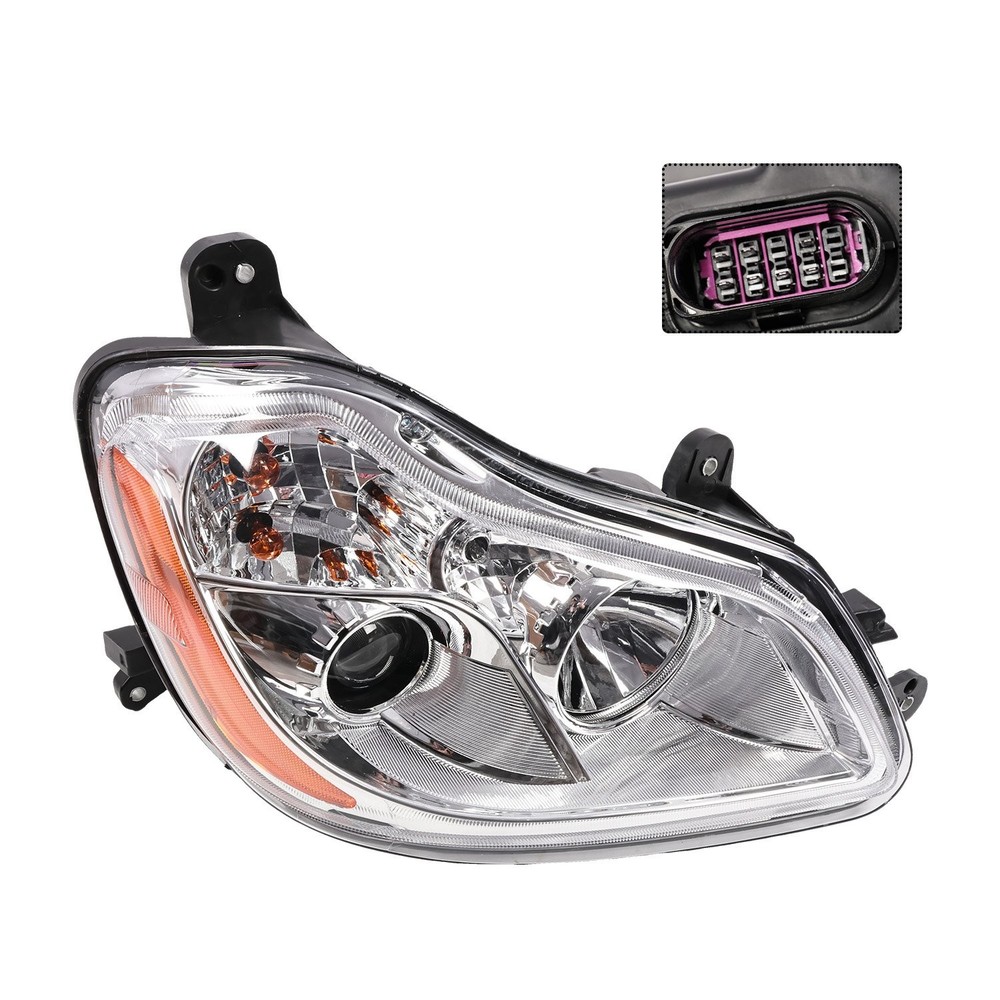 Left&Right Headlight Assembly Halogen For Kenworth T680 2013-2021 Pair