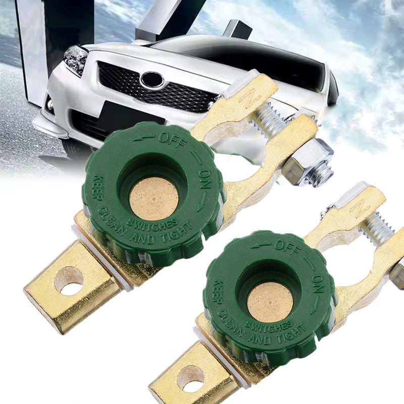 2/4PC Car Battery Link Terminal Quick Cut-off Disconnect Master Kill Shut Switch