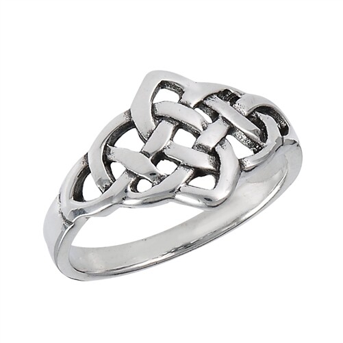 Sterling Silver Celtic Weave Ring - Free Gift Packaging