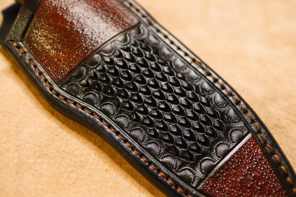 Custom Leather Sheath for Buck Vanguard, Buck Zipper