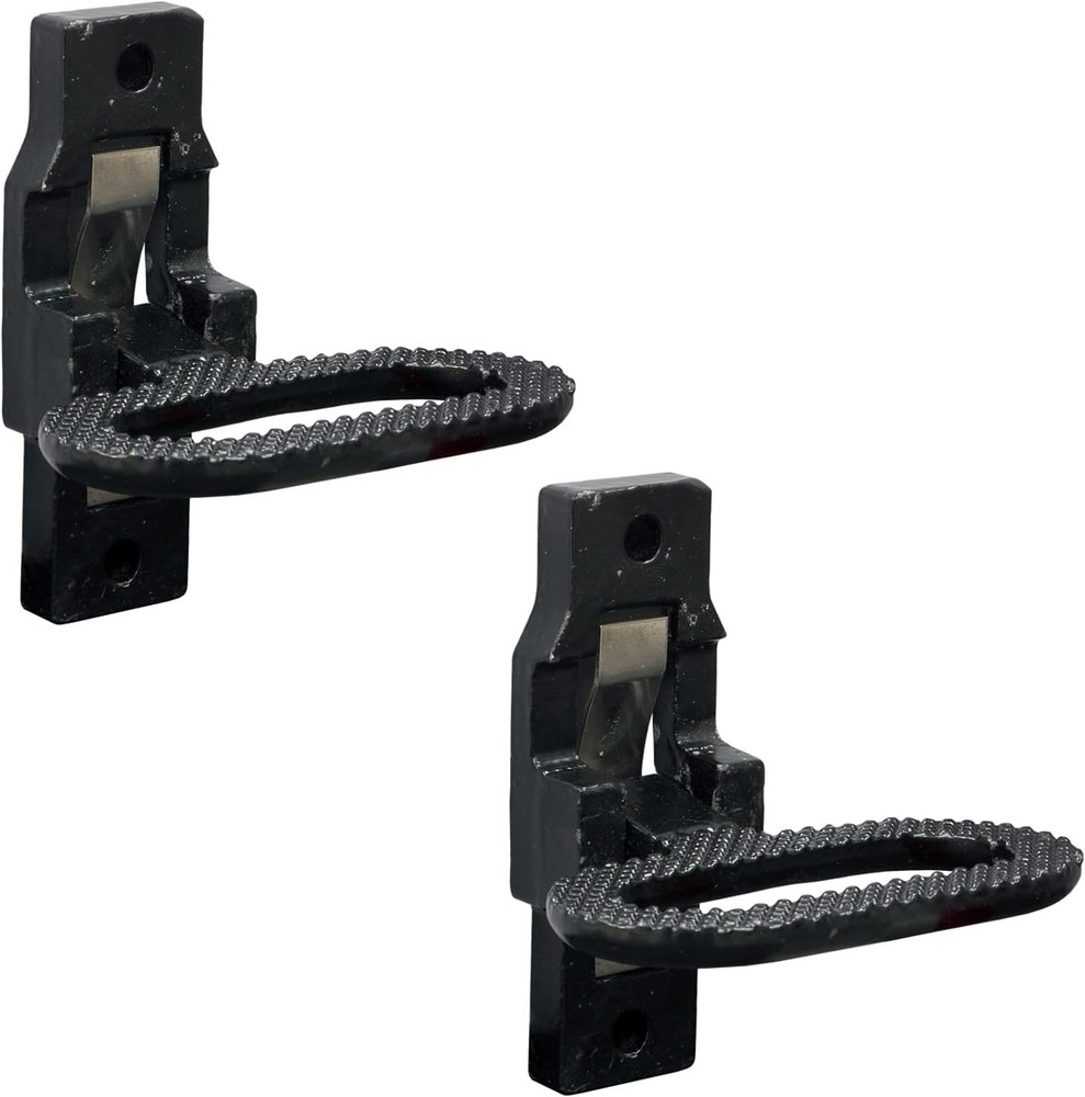 Black E-Coat Folding Step and Handle Set for Trucks and Construction Vehicles
