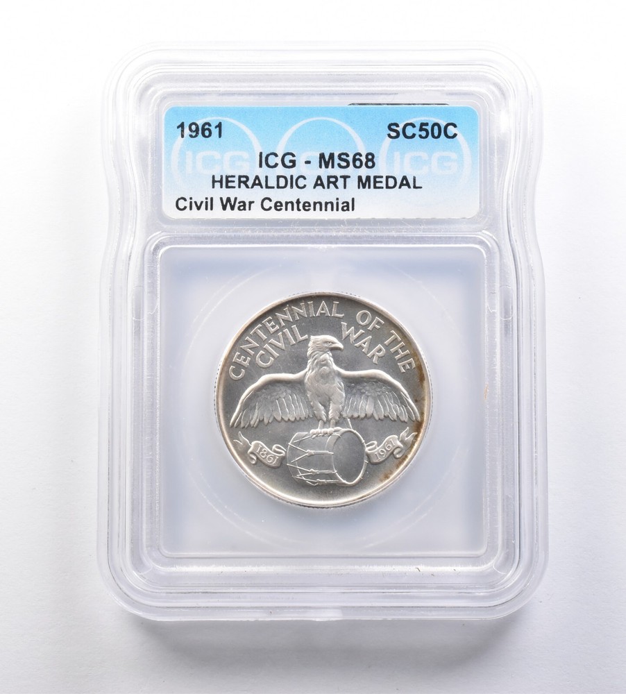 1961 So-Called Half Dollar Civil War Centennial MS68 ICG *7162