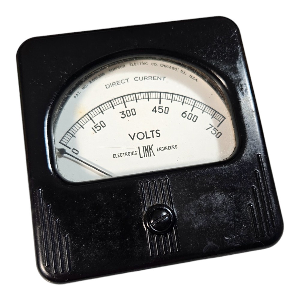 Vintage Simpson 11517 DC Voltage Panel Meter 0-750V