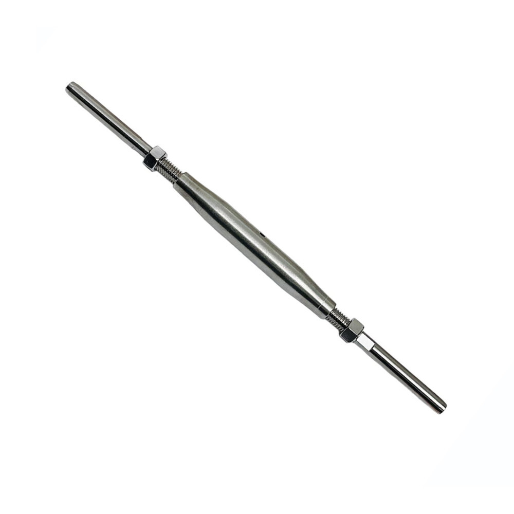 3/8" Thread Swage Stud & Stud Pipe Turnbuckle 1/4" Cable Stainless Steel