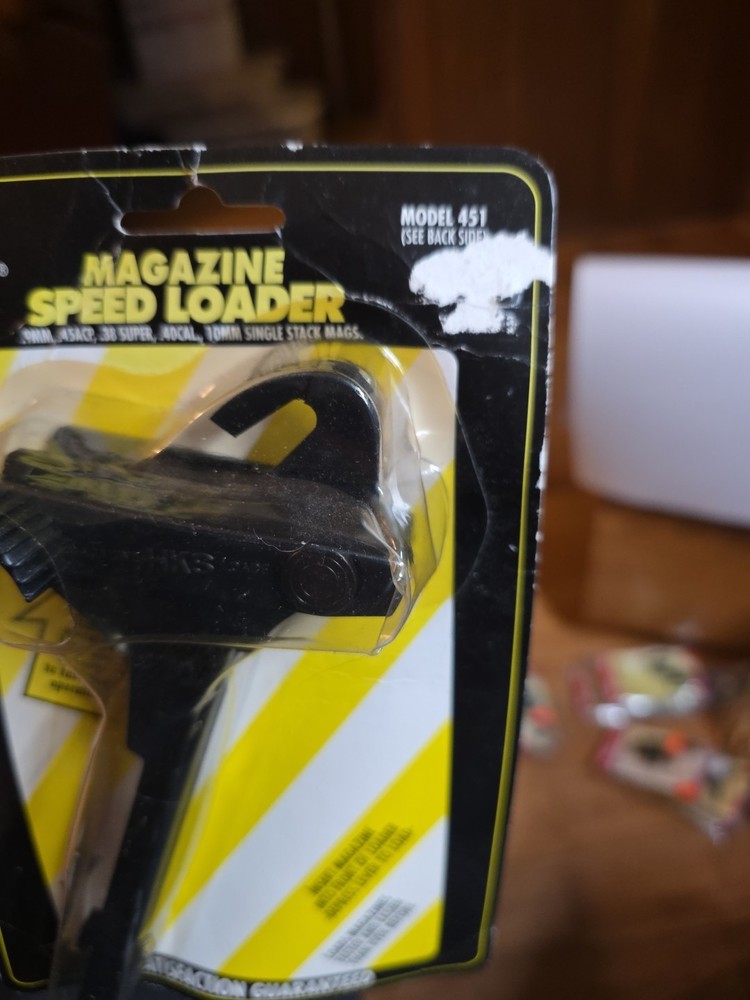 HKS MAgazine Speedloader Model 451 Adjustable 9mm 10mm .45 .38 Single Stack Mags