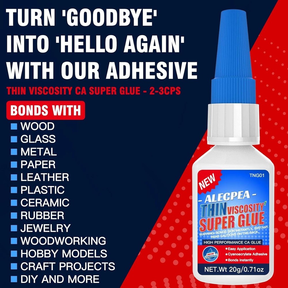 20g Thin CA Glue Fast Cure for Hobbies, Wood, Models & Precision Work