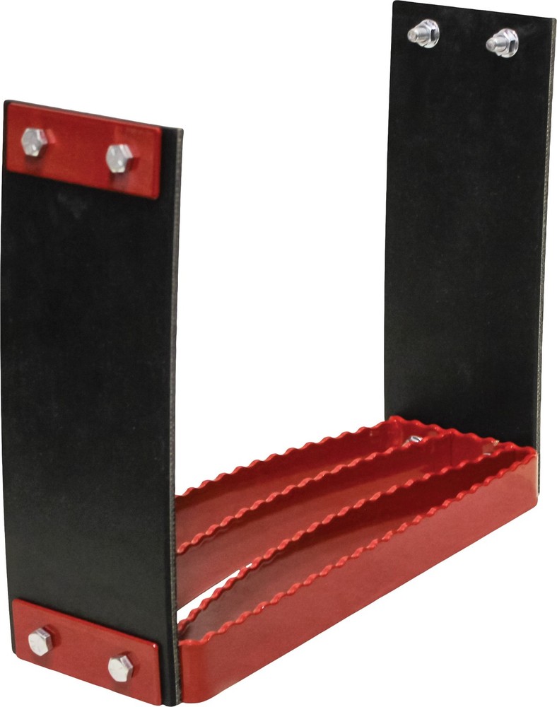 KM Universal Bolt-On Flex Step - Red flexible step for tractors