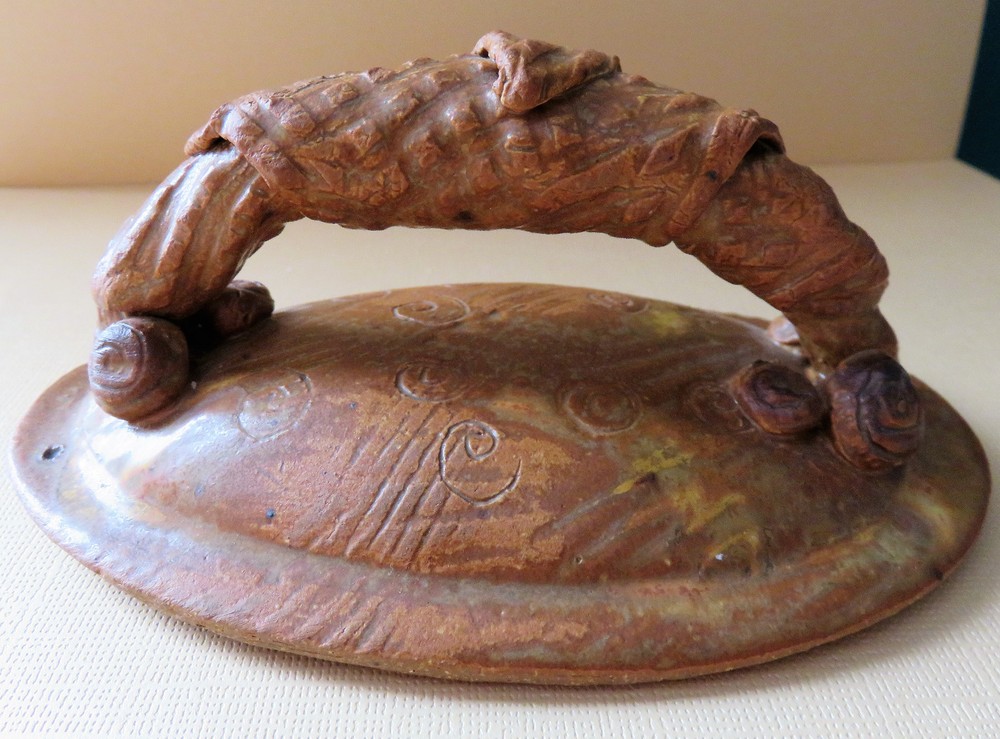 Artisan Crafted Earthenware Cookie / Storage Jar Handbag / Purse by Dudley